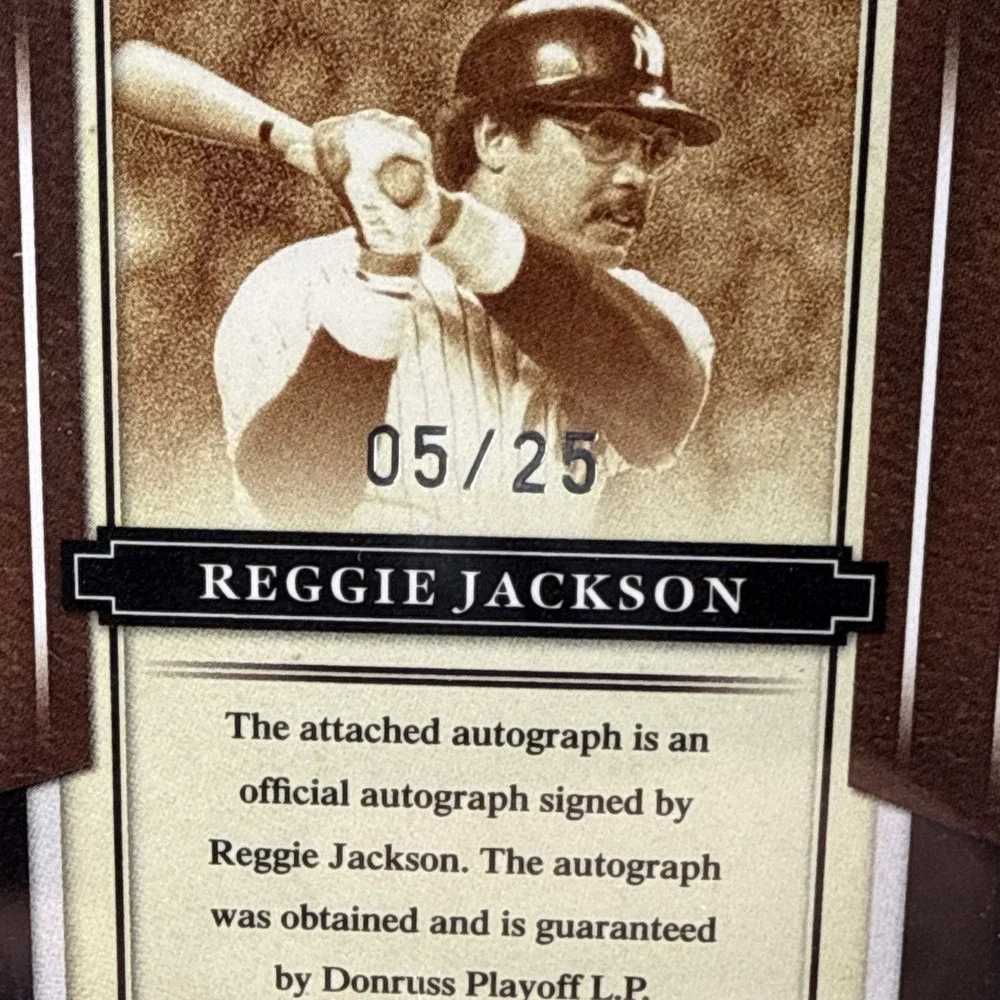 2008 Donruss Playoff Reggie Jackson On Card Auto /25 Rare